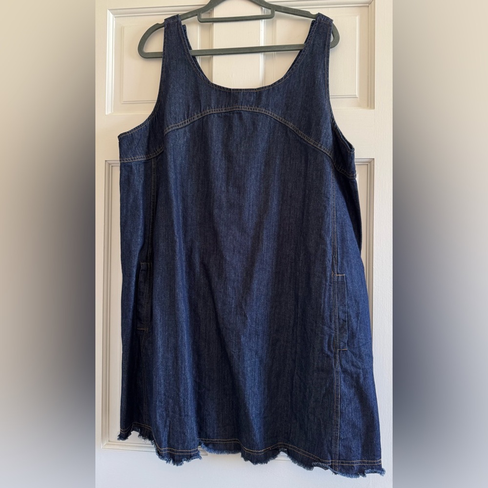 Natural Life Dark Wash Denim Tank Dress